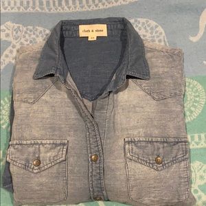 CLOTH & STONE | corduroy blue shirt